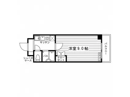 グッドライフ南草津Ⅱ(1K/6階)の間取り写真