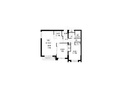 ノヴァ桑園(2LDK/3階)の間取り写真