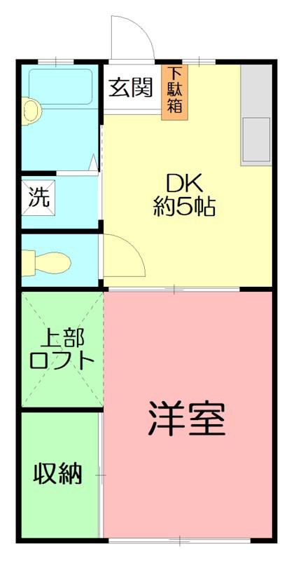 チェリーハイツA(1DK/1階)の間取り写真