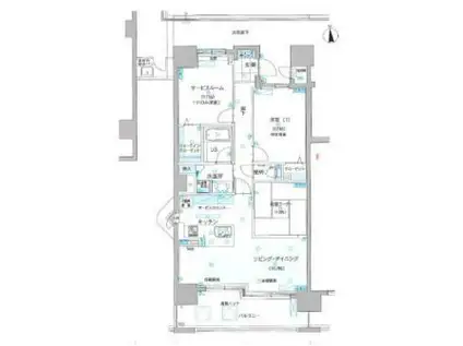 ロイヤルパークス荻窪(2SLDK/3階)の間取り写真