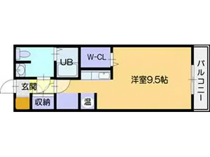 B-STAGE(1K/5階)の間取り写真