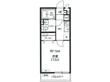 リブリ・グランカリテ(1K/3階)の間取り写真