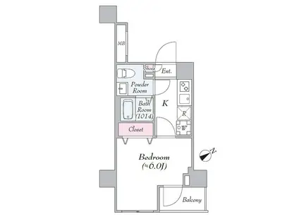 LOG SAKURAGICHO(1K/2階)の間取り写真