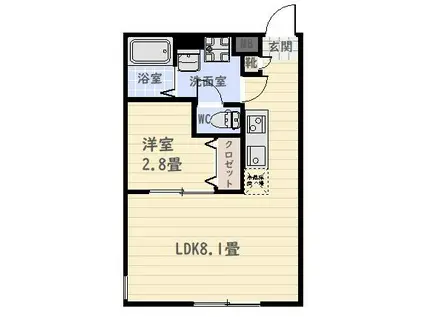 YOU CORT HIGASHITANIYAMA(1LDK/3階)の間取り写真