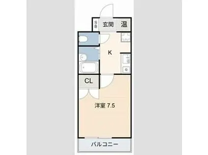 コーポフローラ(1K/2階)の間取り写真