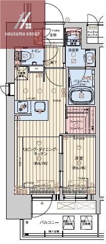 レオンヴァリエ長堀通(1LDK/11階)の間取り写真