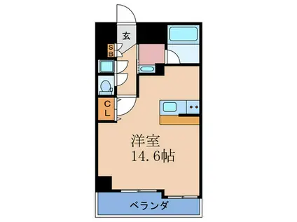 SERENITE梅田北PREMIUM(ワンルーム/10階)の間取り写真