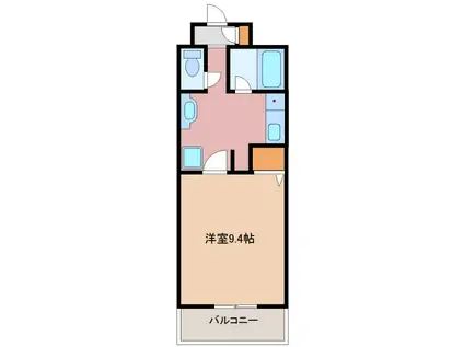 グローバルIII(1K/1階)の間取り写真