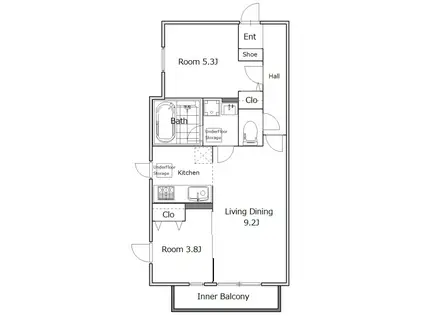 PLENA SOLIS 学芸大学(2LDK/1階)の間取り写真