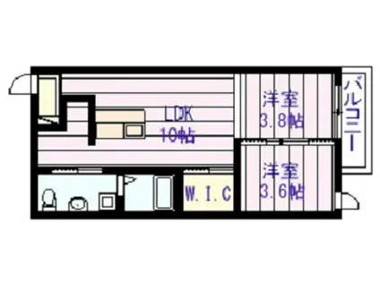 STAY THE HOUSE河内国分(2LDK/3階)の間取り写真