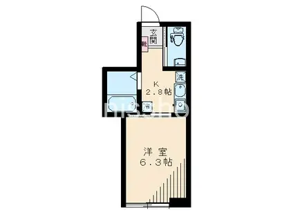LOTUSひばりヶ丘(1K/2階)の間取り写真