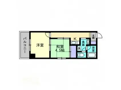 花園パークマンション(2K/4階)の間取り写真