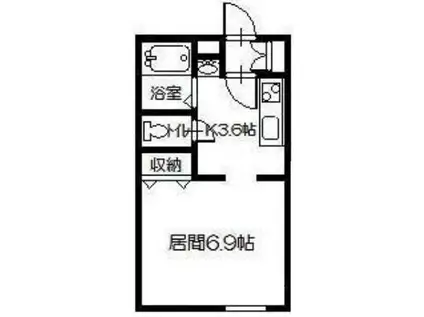 NORFINO MURIR(1K/2階)の間取り写真