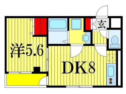 エクセレントコート津田沼(1DK/3階)の間取り写真