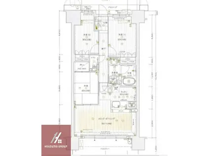 グランアッシュ京橋NEXUS(3LDK/5階)の間取り写真