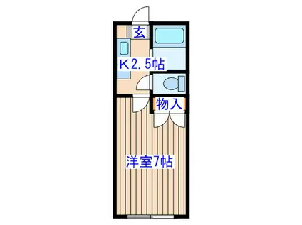 リーベンス台原(1K/3階)の間取り写真