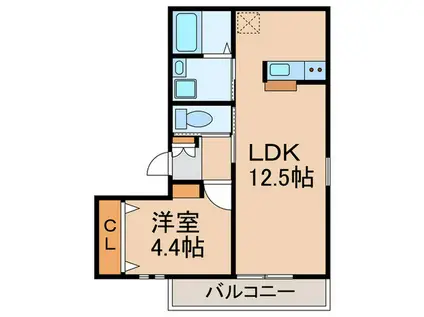 DEPT砧 ANNEX(1LDK/2階)の間取り写真