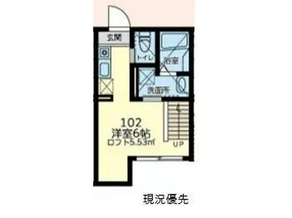 MAHALO本厚木(ワンルーム/1階)の間取り写真