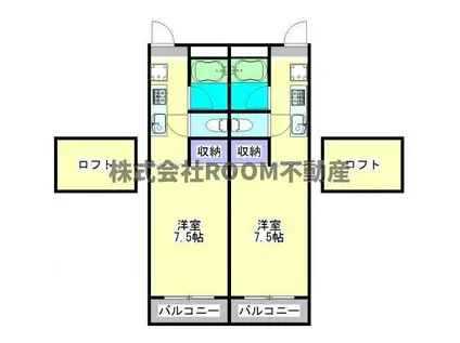 コンフォート・アミ(1K/1階)の間取り写真