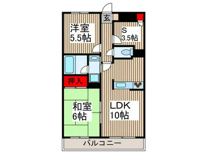 メイプルスクエア(2SLDK/1階)の間取り写真