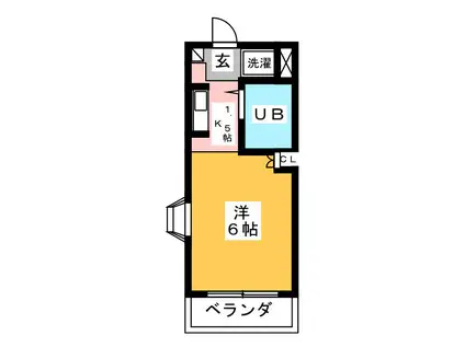 メゾンド鳥居(ワンルーム/3階)の間取り写真
