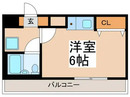 T′S GARDEN梶ヶ谷(ワンルーム/6階)の間取り写真