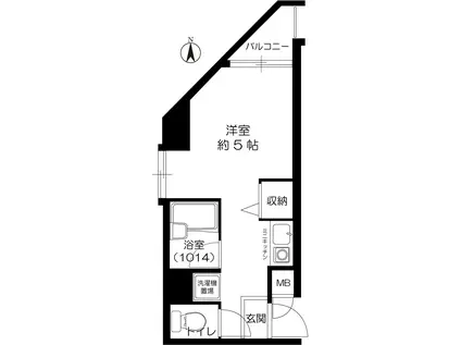 サンエスト南森町(ワンルーム/3階)の間取り写真