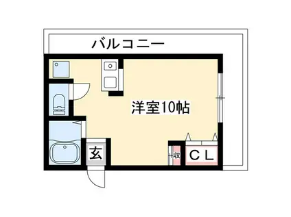 興映マンション(ワンルーム/5階)の間取り写真