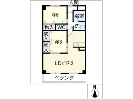 サトウマンション(2LDK/2階)の間取り写真