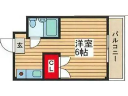 トウセンハイツ京島(ワンルーム/2階)の間取り写真