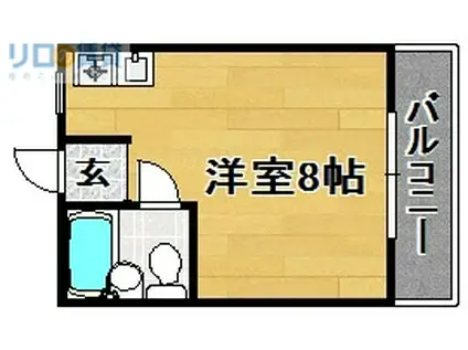 プレアール上新庄III(ワンルーム/2階)の間取り写真