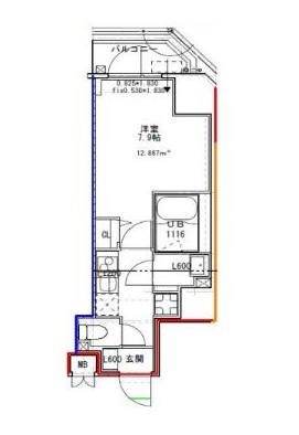 S-RESIDENCE 文京小石川(1K/2階)の間取り写真