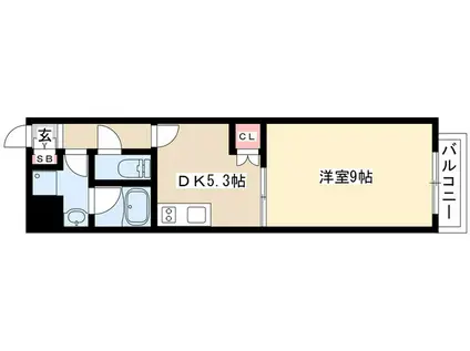 レジディア東桜(1DK/7階)の間取り写真