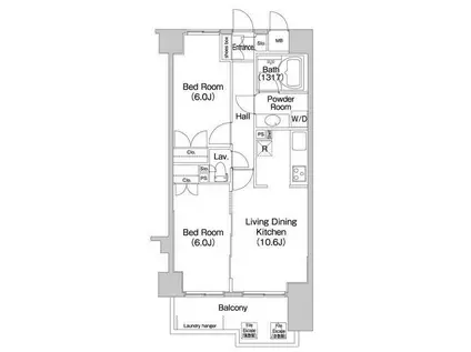 PATH横浜新子安(2LDK/7階)の間取り写真
