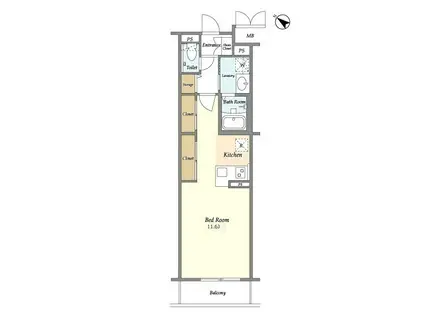 BLESS北新宿(ワンルーム/5階)の間取り写真