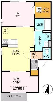 メゾンブランシュ(2LDK/2階)の間取り写真