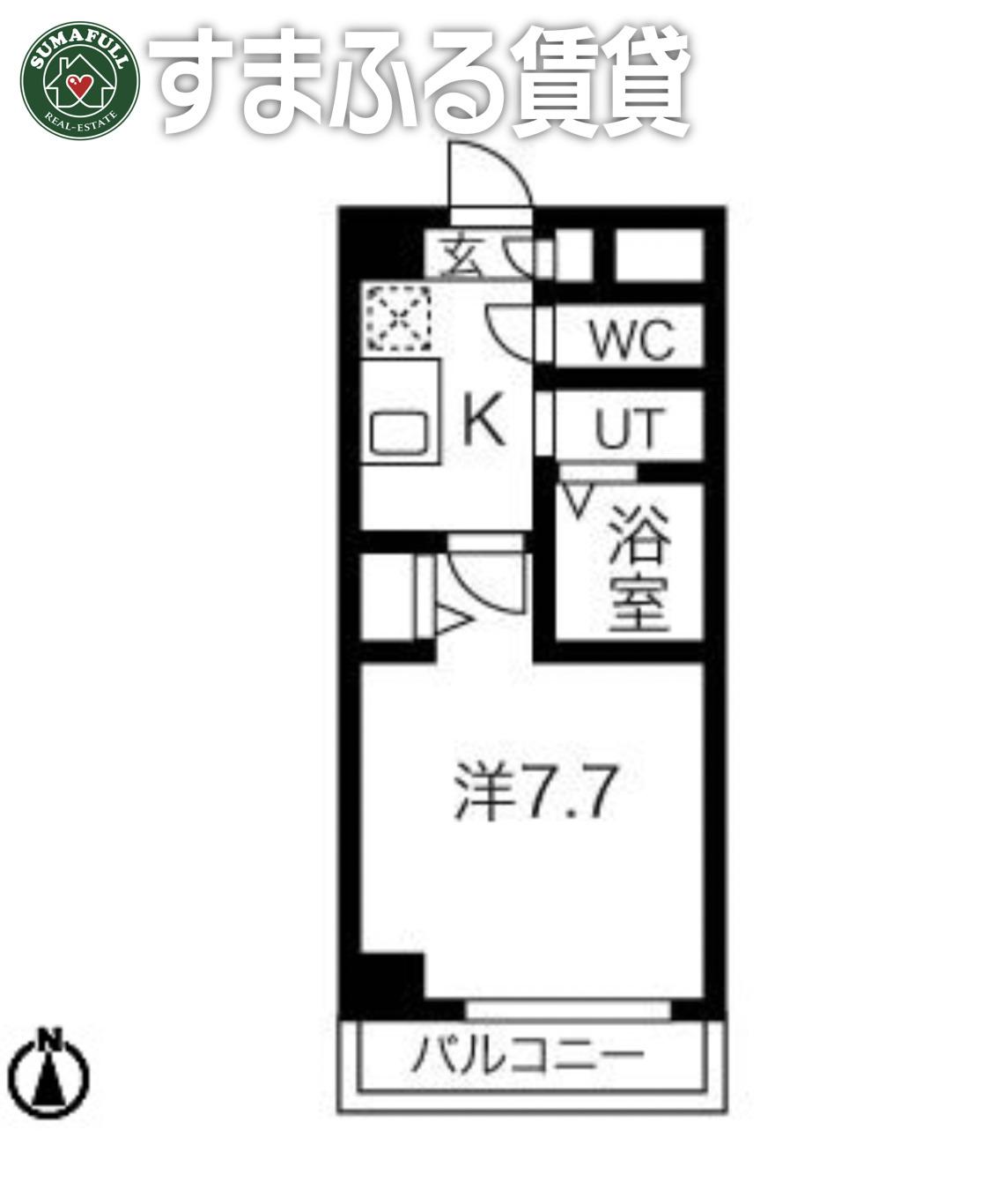 グリーンセブン(1K/3階)の間取り写真
