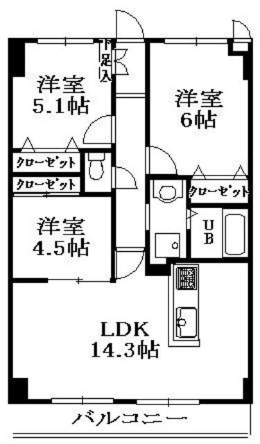 クレール和泉(3LDK/2階)の間取り写真