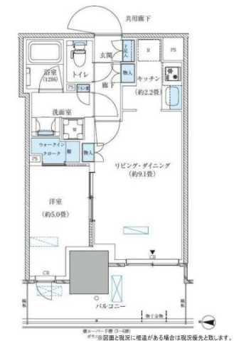 パークアクシス西大島コンフォートスクエア(1LDK/4階)の間取り写真