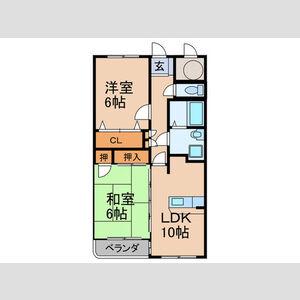 セピアコート(2LDK/1階)の間取り写真
