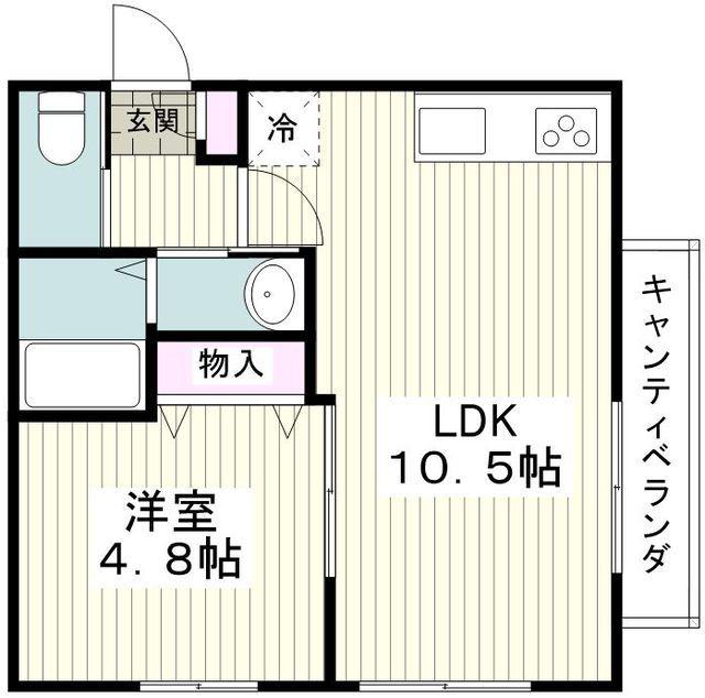 レジデンス戸塚(1LDK/2階)の間取り写真