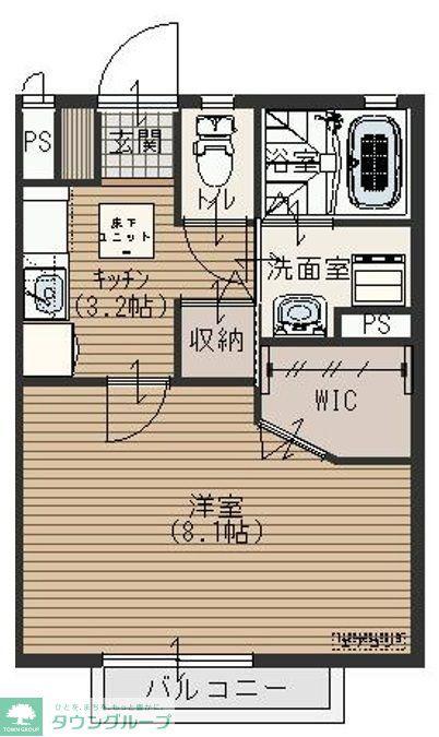 ステップステージ(1K/1階)の間取り写真
