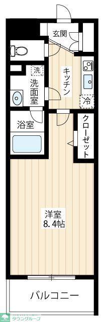 ARCOBALENO KAWASAKIHIRAMA(1K/4階)の間取り写真