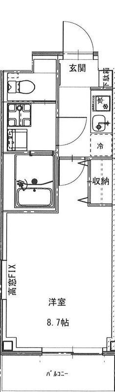 BCASA 志茂(1K/1階)の間取り写真