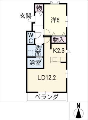 サンイルニード(1LDK/1階)の間取り写真