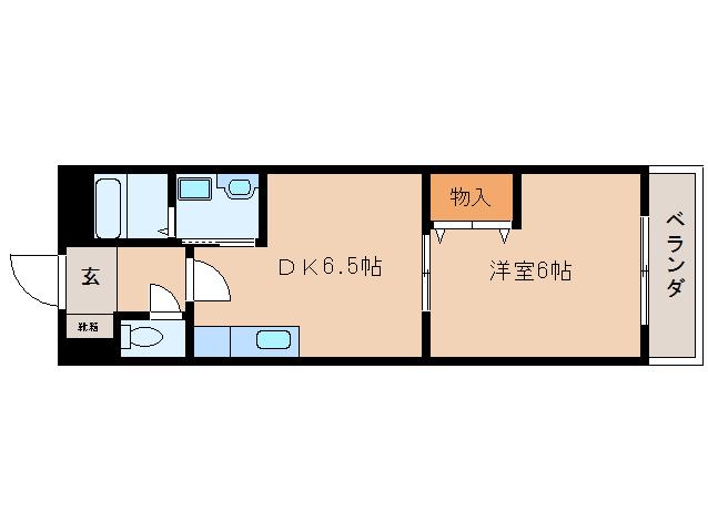 モア・イーストV(1DK/1階)の間取り写真