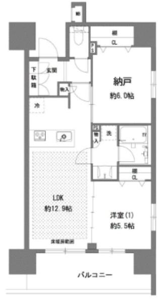 プライマル八王子横山町(1SLDK/7階)の間取り写真