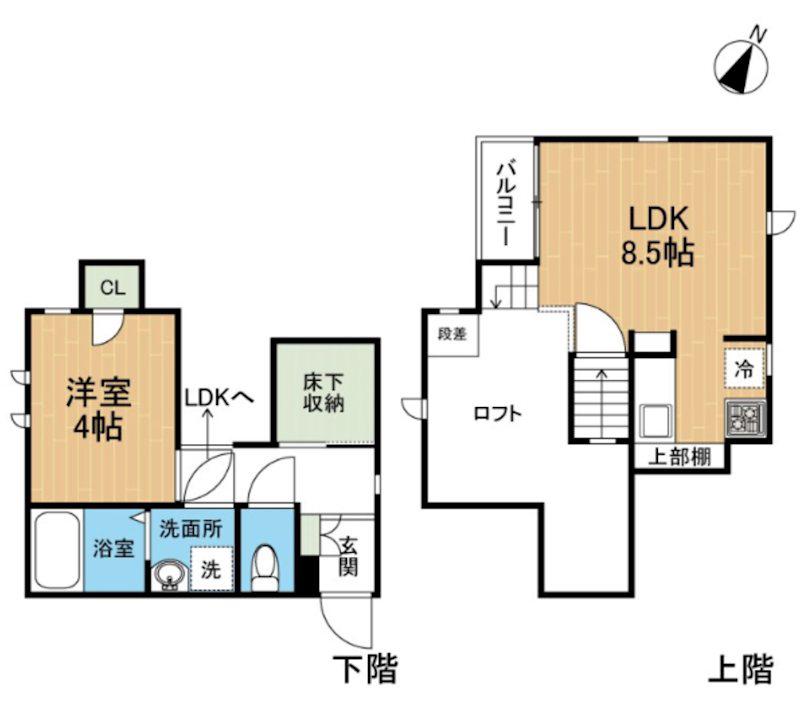 CB弥生フィオーレ(1LDK/2階)の間取り写真