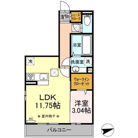 アーバンブリッジ(1LDK/3階)の間取り写真