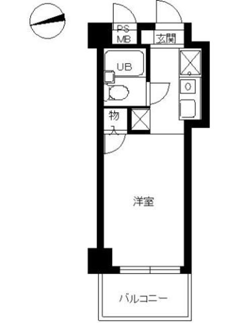 スカイコート池袋4(ワンルーム/5階)の間取り写真
